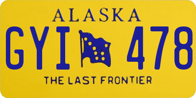 AK license plate GYI478