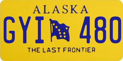 AK license plate GYI480