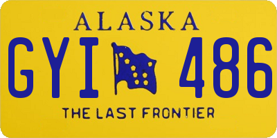 AK license plate GYI486