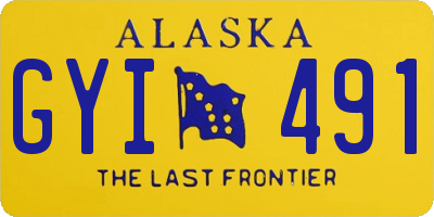 AK license plate GYI491