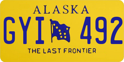 AK license plate GYI492