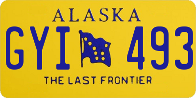 AK license plate GYI493