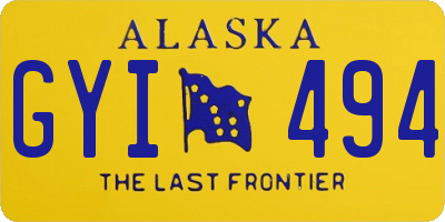 AK license plate GYI494