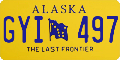 AK license plate GYI497