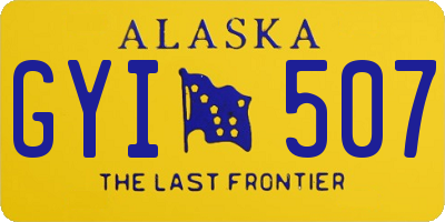 AK license plate GYI507