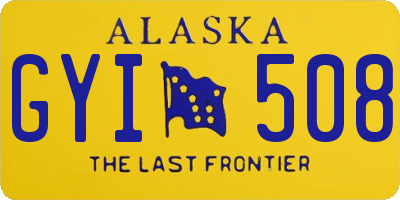 AK license plate GYI508