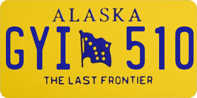 AK license plate GYI510
