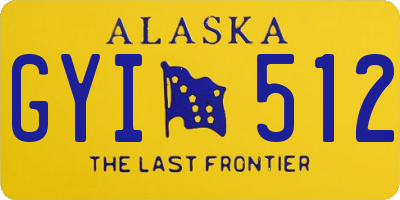 AK license plate GYI512