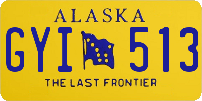 AK license plate GYI513