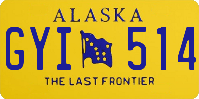 AK license plate GYI514