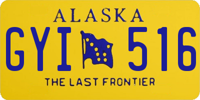 AK license plate GYI516