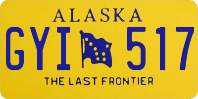 AK license plate GYI517