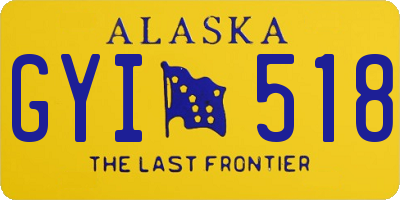 AK license plate GYI518