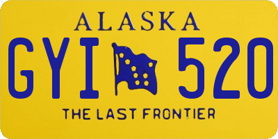 AK license plate GYI520