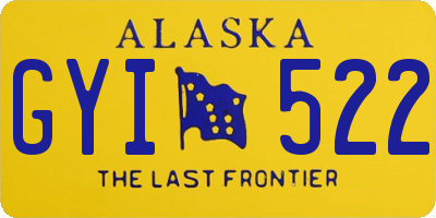 AK license plate GYI522