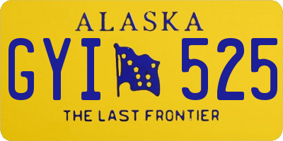 AK license plate GYI525