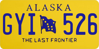 AK license plate GYI526