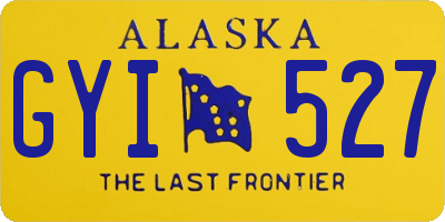 AK license plate GYI527