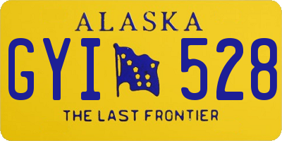 AK license plate GYI528