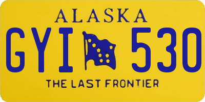 AK license plate GYI530