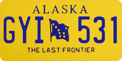 AK license plate GYI531