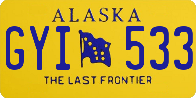 AK license plate GYI533