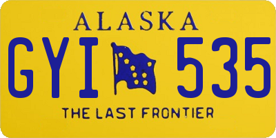 AK license plate GYI535