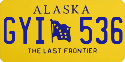 AK license plate GYI536