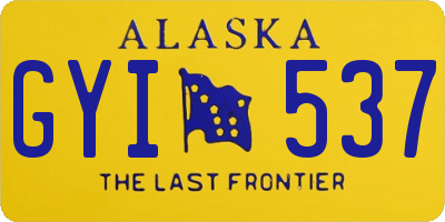 AK license plate GYI537