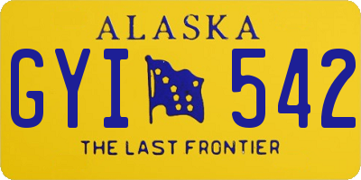 AK license plate GYI542