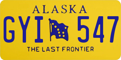 AK license plate GYI547