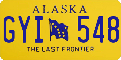 AK license plate GYI548