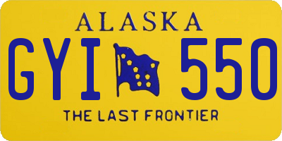AK license plate GYI550