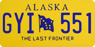 AK license plate GYI551