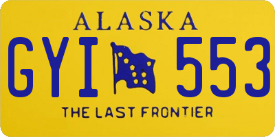 AK license plate GYI553