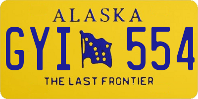 AK license plate GYI554