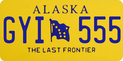 AK license plate GYI555