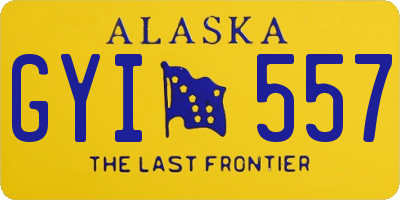 AK license plate GYI557