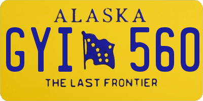 AK license plate GYI560