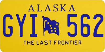 AK license plate GYI562