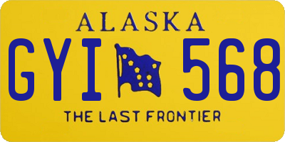 AK license plate GYI568