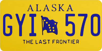 AK license plate GYI570