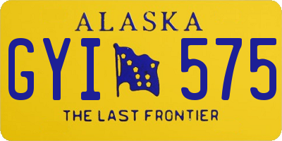AK license plate GYI575