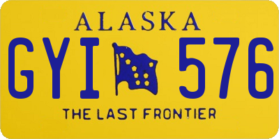 AK license plate GYI576