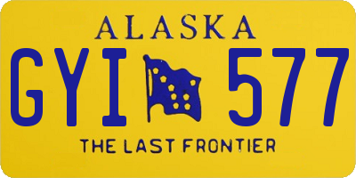 AK license plate GYI577