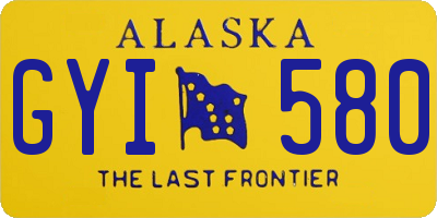 AK license plate GYI580