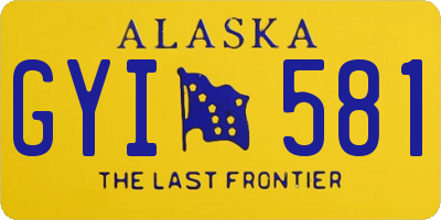 AK license plate GYI581