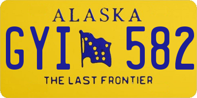 AK license plate GYI582