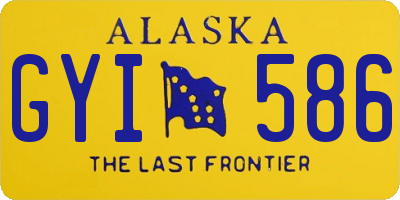 AK license plate GYI586