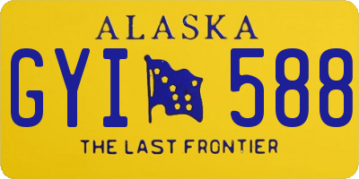 AK license plate GYI588